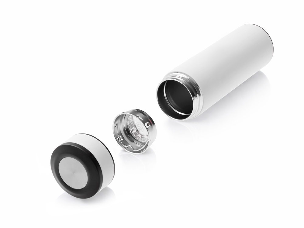 Вакуумный термос Vacuum Flask C1, soft touch, 420мл, белый