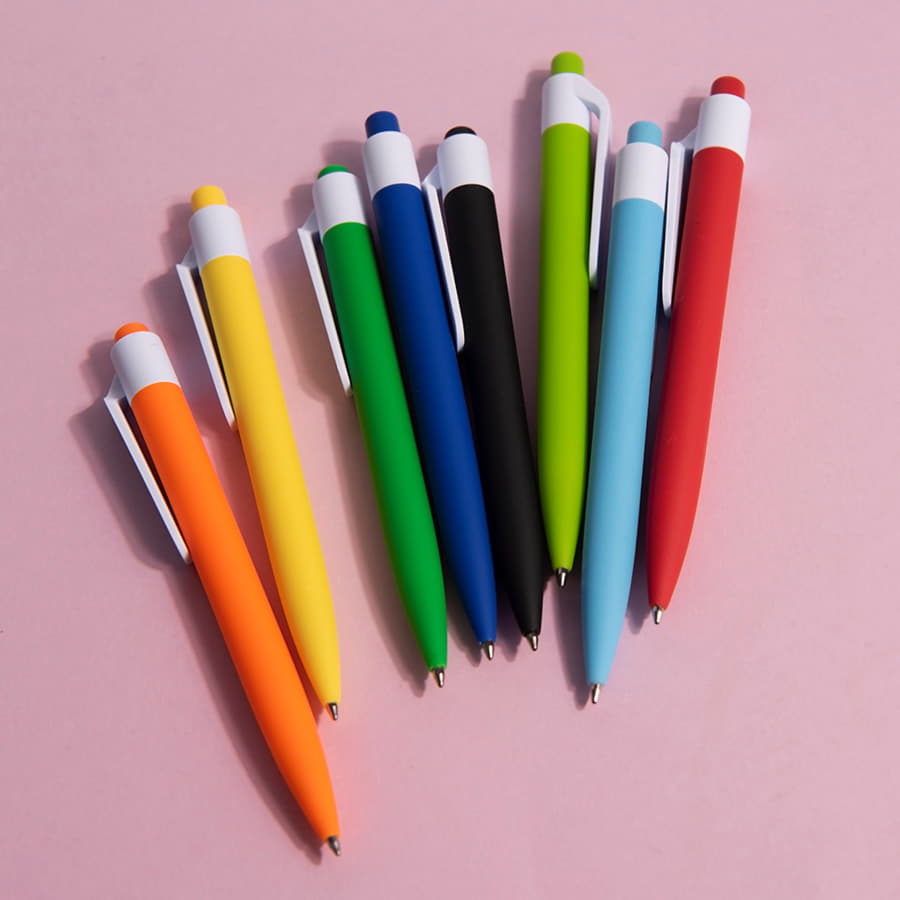 Ручка шариковая N16 soft touch, черный, пластик, цвет чернил синий