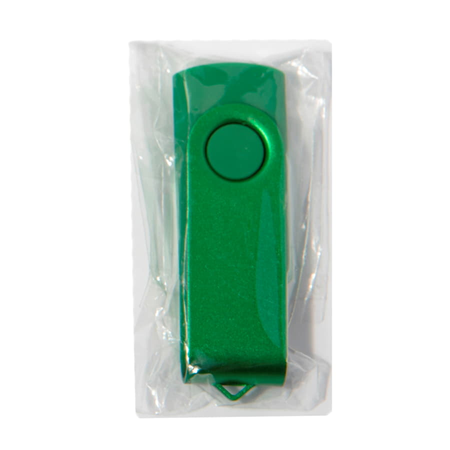 USB flash-карта DOT (8Гб), зеленый, 5,8х2х1,1см, пластик, металл
