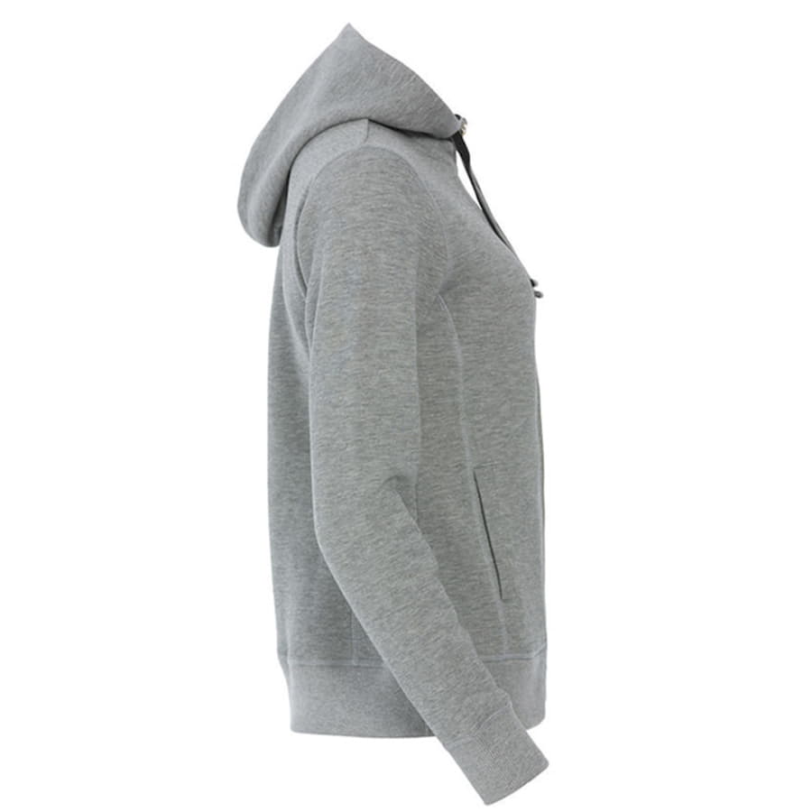 Толстовка женская Classic Hoody Full Zip, серый меланж, 85% хлопок, 15% вискоза, 300 грм2
