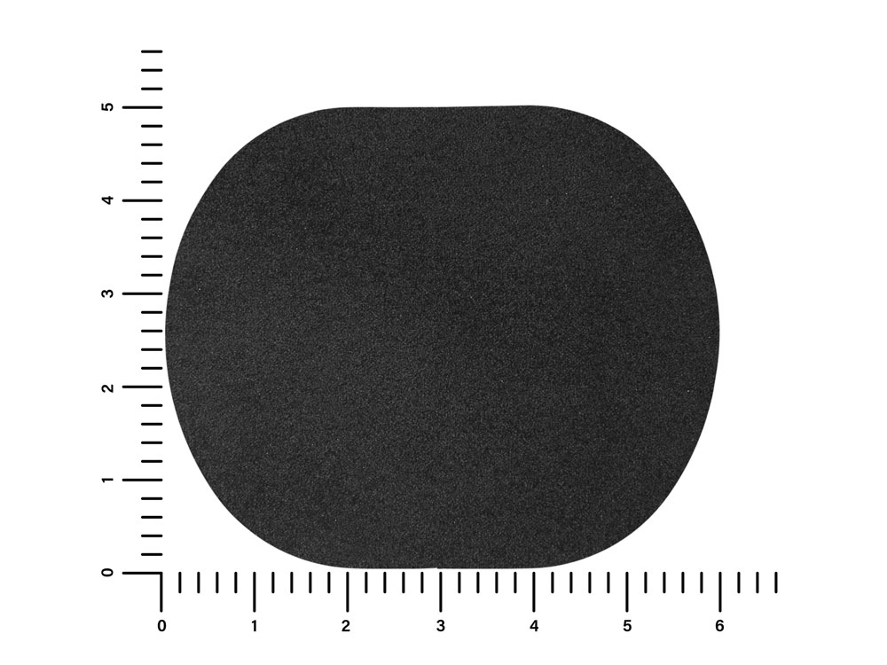 ПАТЧ ОВАЛ nubuk (чёрный) 6,0 х 5,0 см, черный