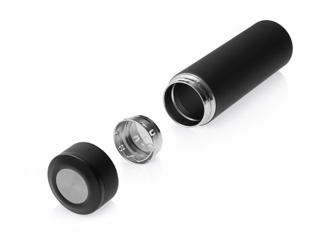 Вакуумный термос Vacuum Flask C1, soft touch, 420мл, черный