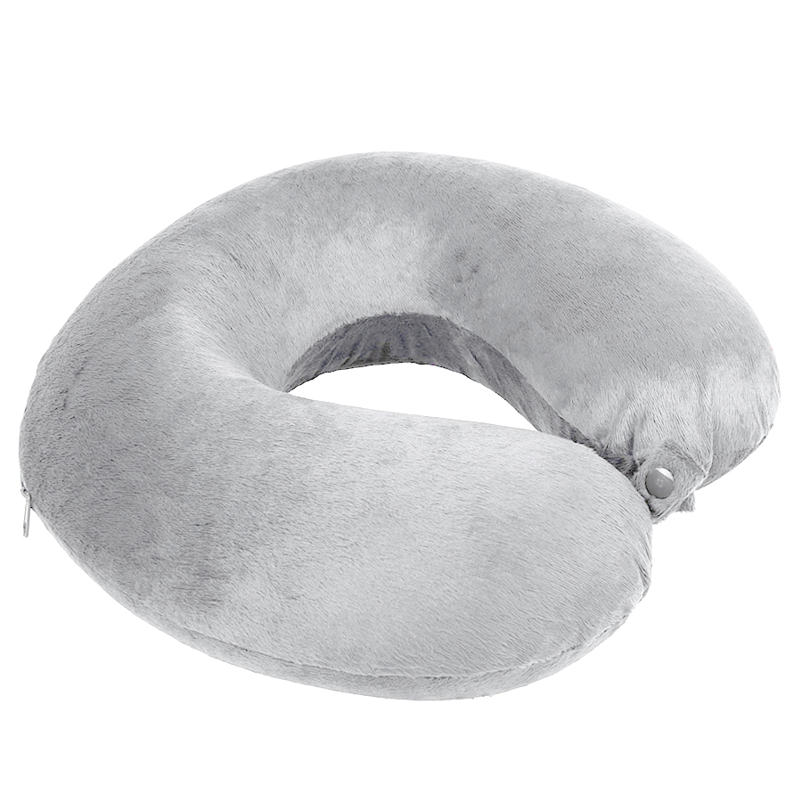 Подушка дорожная  "SOFT"; memory foam, микрофибра,серый