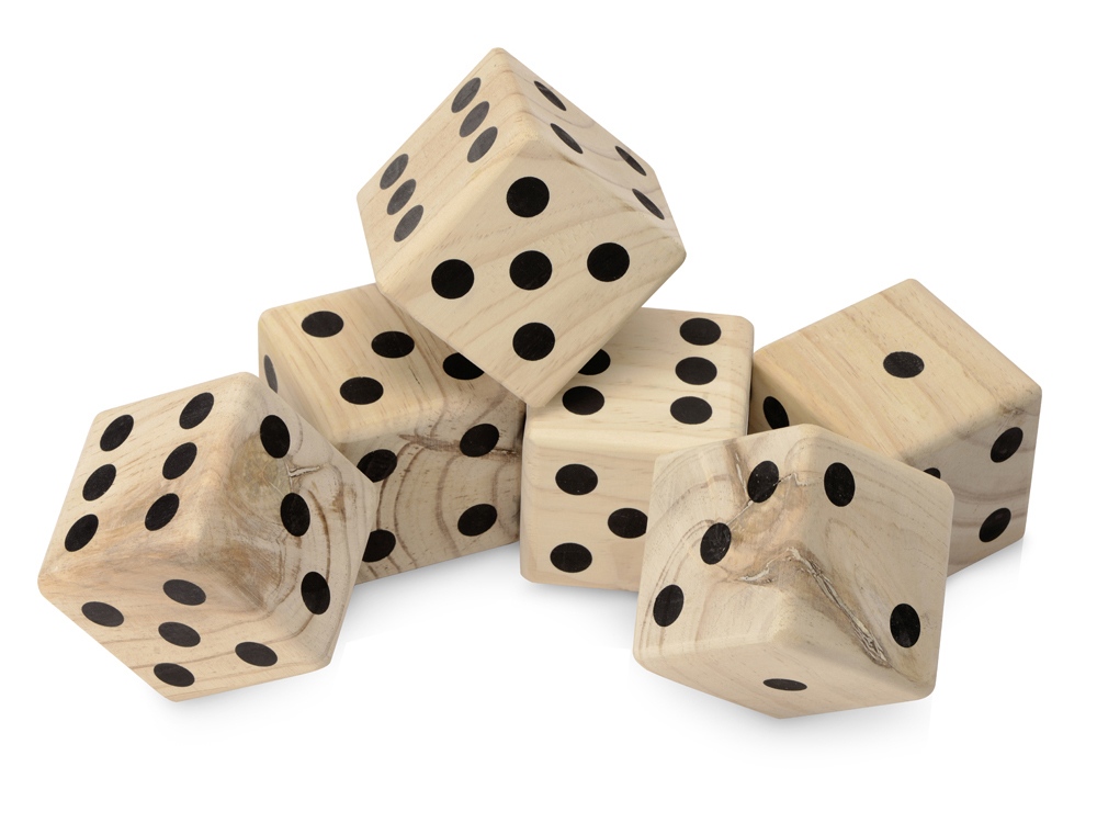 Деревянная игра в кости, XL Dice (натуральный)
