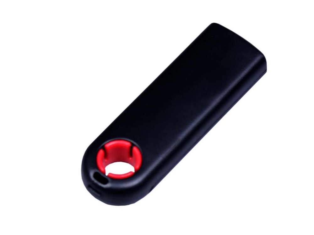 USB-флешка промо на 64 Гб прямоугольной формы, выдвижной механизм, красный, черный, красный