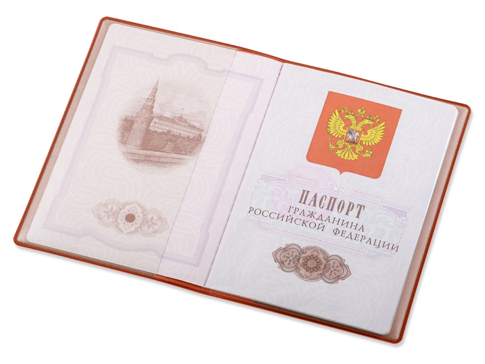 Классическая обложка для паспорта Favor, оранжевая, оранжевый