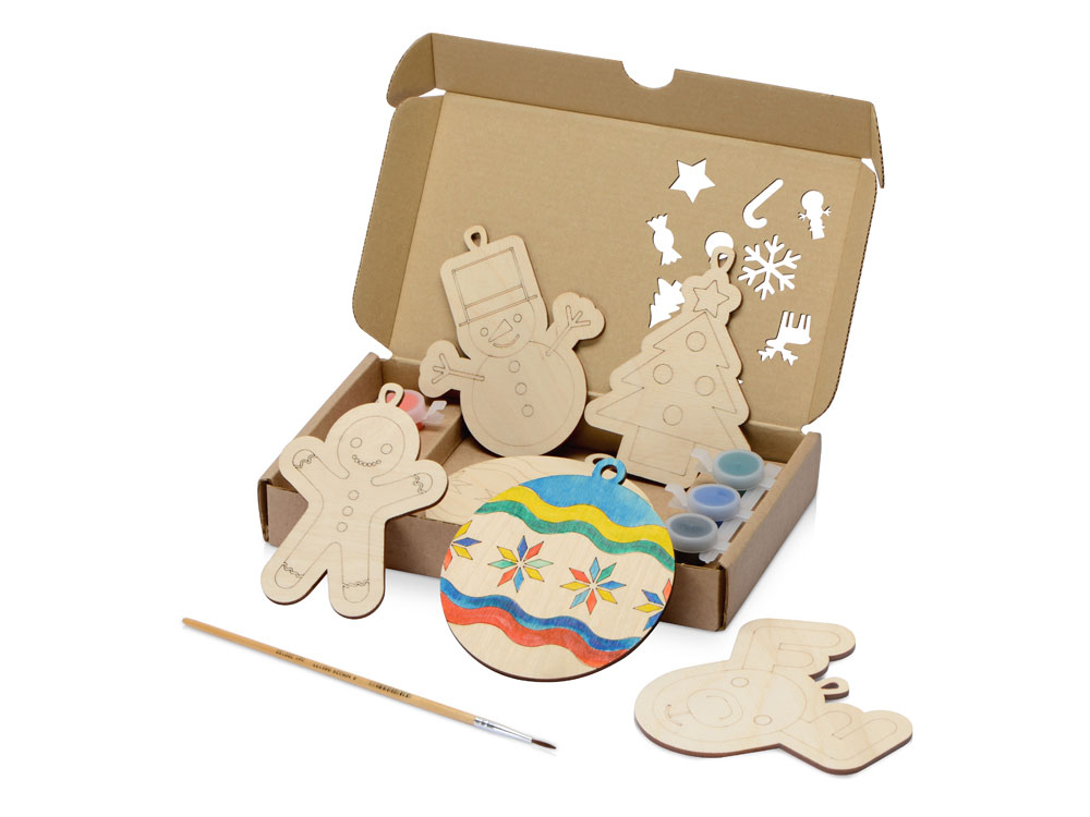 Подарочный набор для раскрашивания Christmas Toys (натуральный)