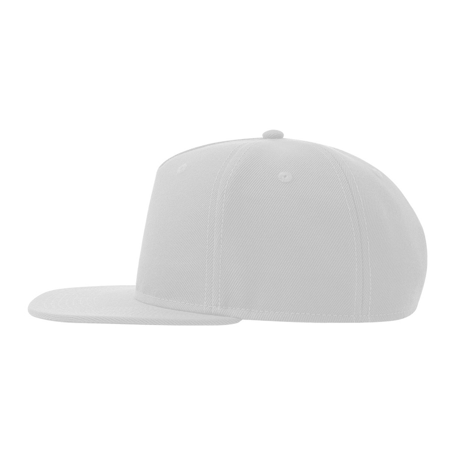 Бейсболка SNAP FIVE-S, 5 клиньев, пласт. застежка, белый, 100% переработанный полиэстер, 300 г/м2