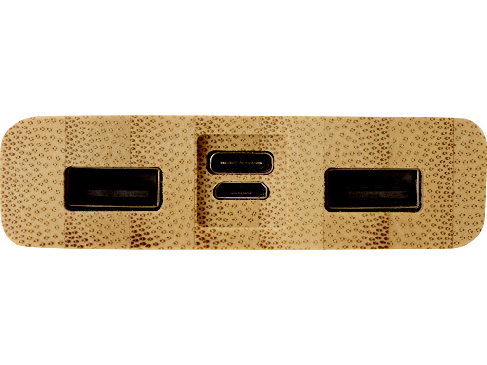 Внешний беспроводной аккумулятор из бамбука Bamboo Air, 10000 mAh (натуральный)