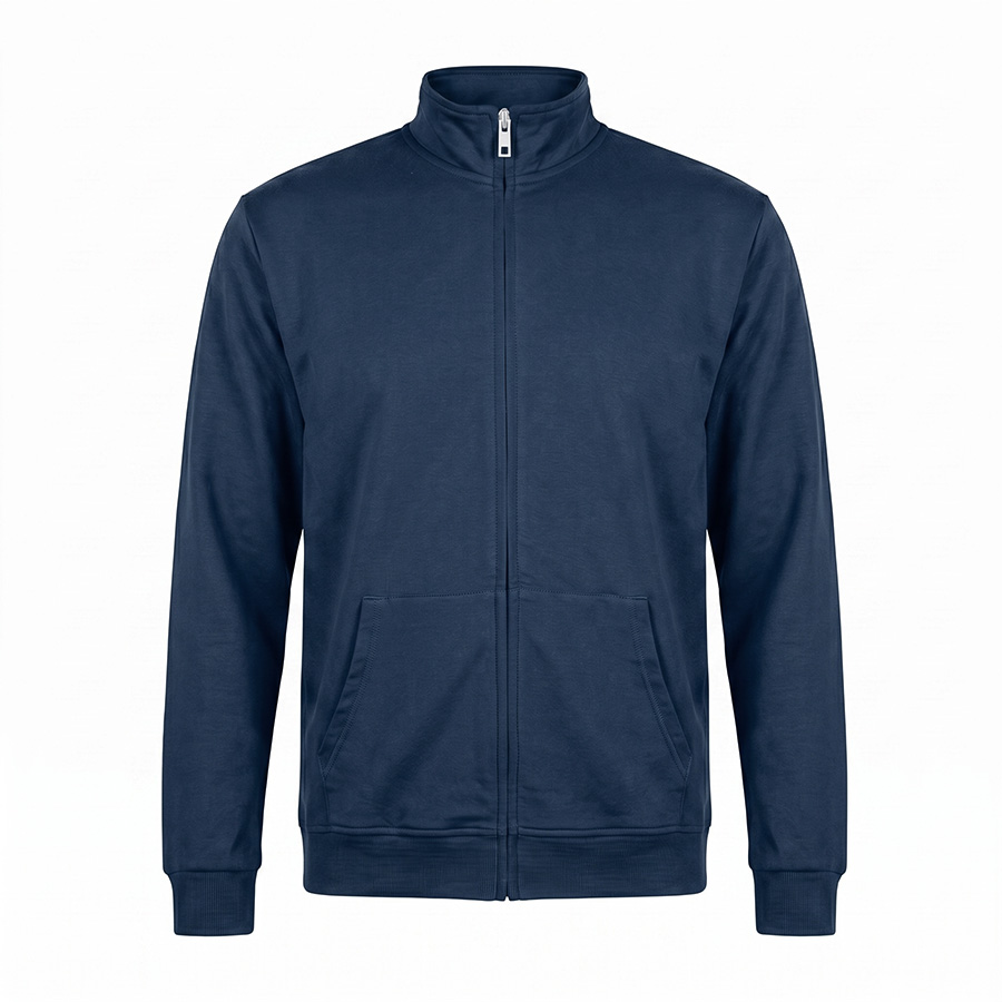Толстовка унисекс на молнии KINETIC, тёмно-синий, 2XL, 50 % хлопок, 50% полиэстер, 260 г/м2