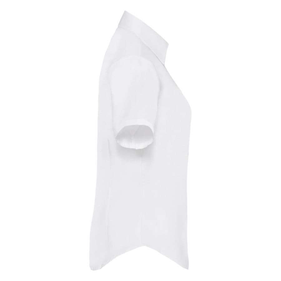 Рубашка "Lady-Fit Short Sleeve Oxford Shirt", белый, 70% х/б, 30% п/э, 130 г/м2