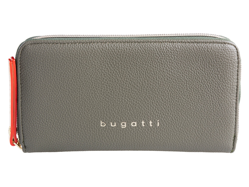 Кошелек женский BUGATTI ЭЛЛА | ELLA, оливковый, полиуретан, 19х2х10 см