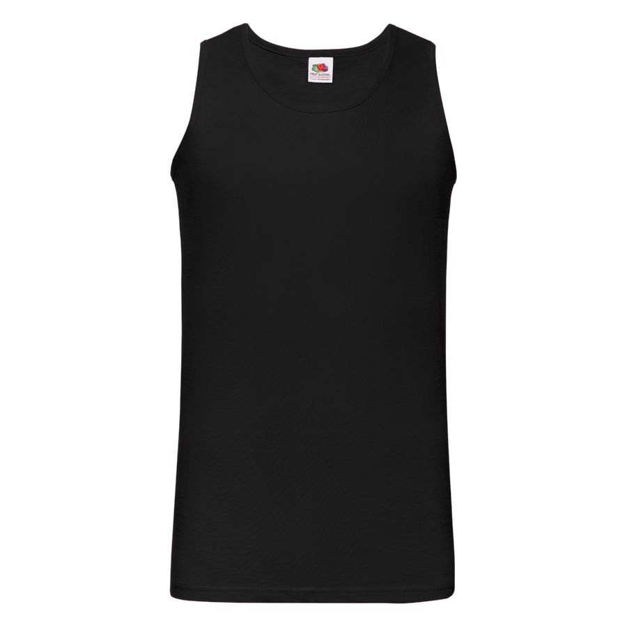 Майка мужская "Athletic Vest", черный_M, 100% хлопок, 160 г/м2