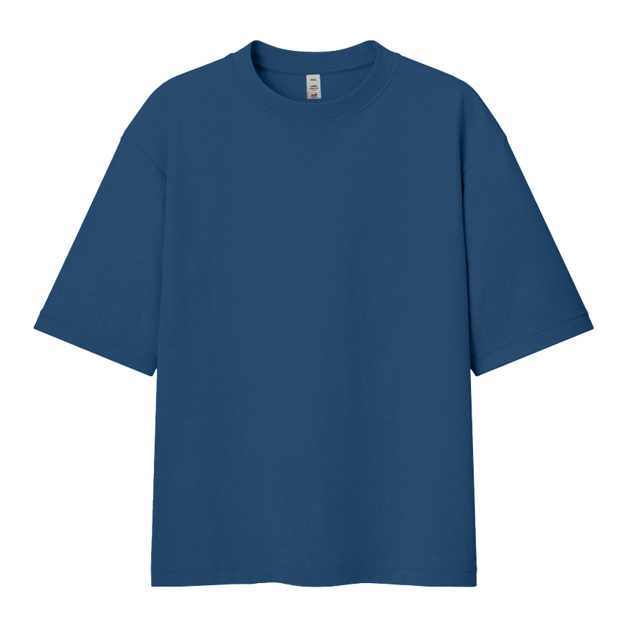 Футболка мужская оверсайз LIBRA, джинсовый, M/L, 100% хлопок, 220 г/м2