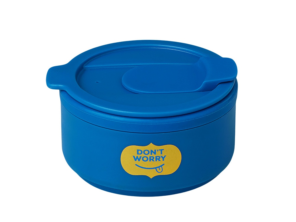 Силиконовый складной стакан GoCup, синий индиго, тампопечать