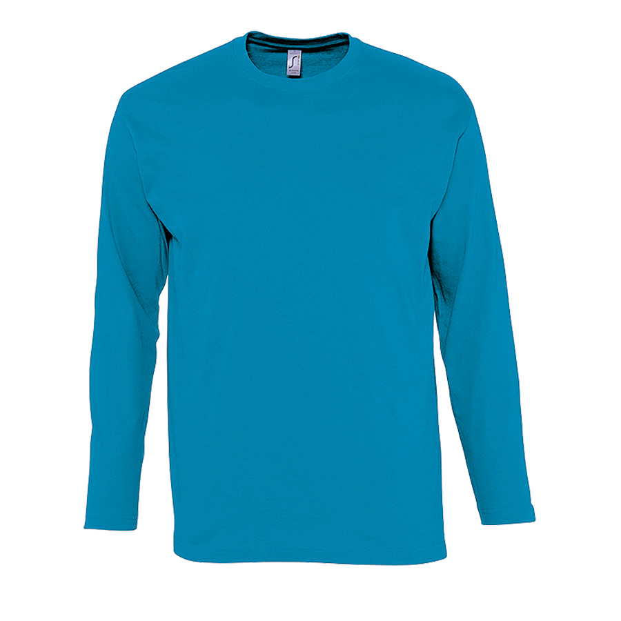 Футболка мужская с длинным рукавом MONARCH, аква, 2XL, 100% хлопок, 150 г/м2