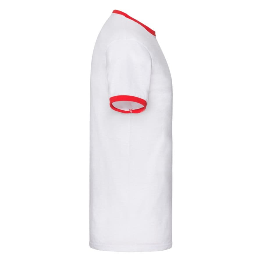 Футболка "Ringer T", белый с красным, 100% х/б, 160 г/м2