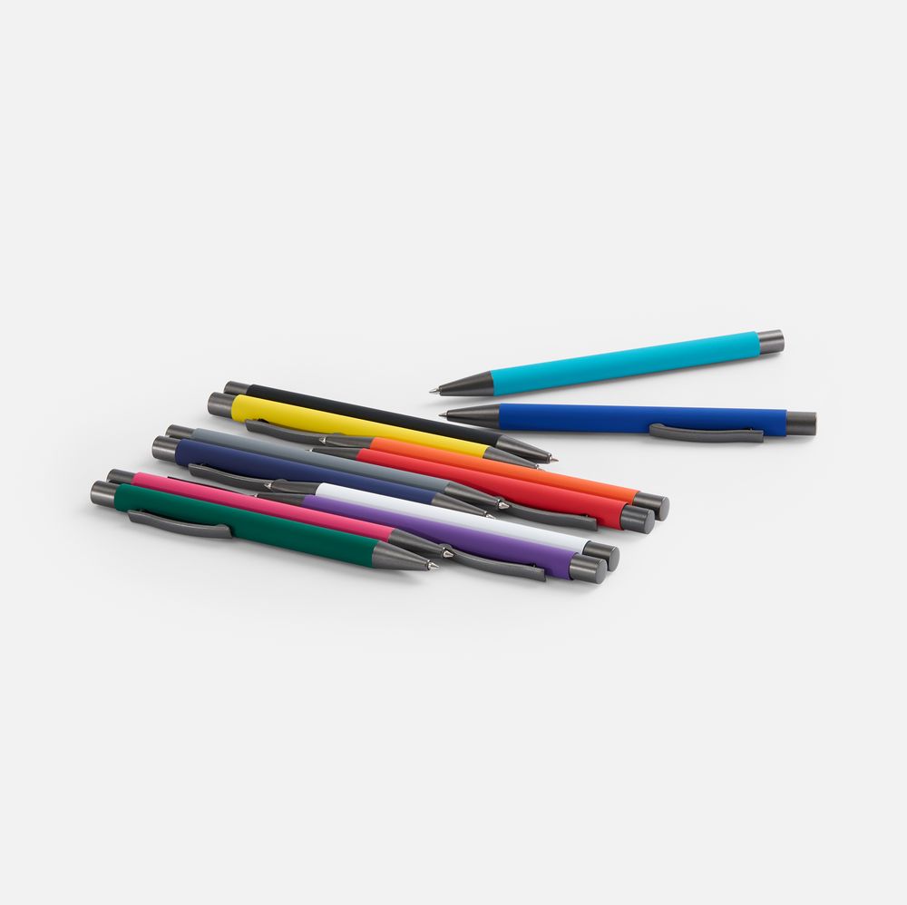 Ручка шариковая Atento Soft Touch, темно-синяя