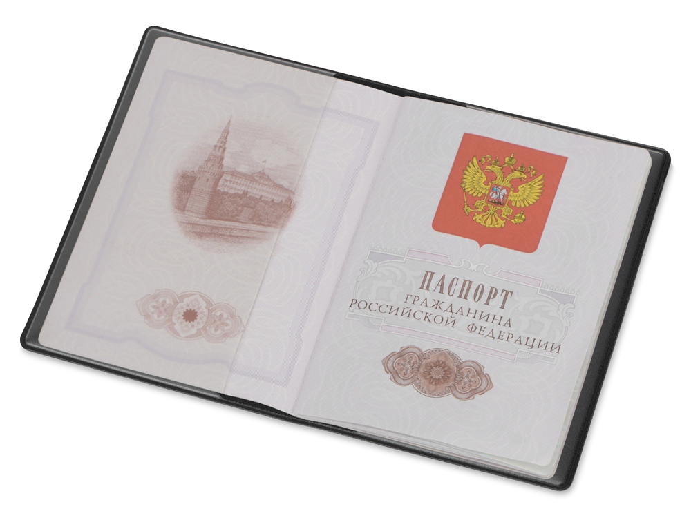 Классическая обложка для паспорта Favor, черная, черный