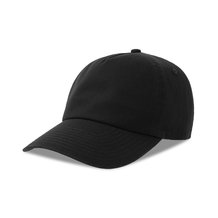 Бейсболка "DAD HAT-S FIVE", 5 клиньев, металлическая застежка, чёрный, 80% органический хлопок, 20% переработанный хлопок, 270 г/м2