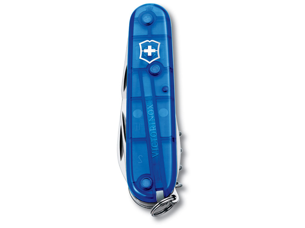 Нож перочинный VICTORINOX Spartan, 91 мм, 12 функций, полупрозрачный синий, синий прозрачный