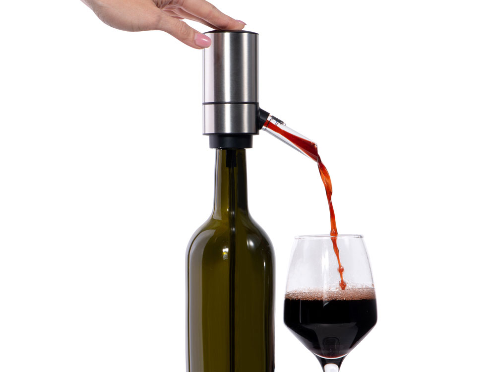 Электрический аэратор-диспенсер для вина Wine delight (серебристый)