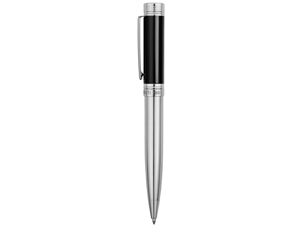Шариковая авторучка Zoom Classic Black. Cerruti 1881, серебристый, черный