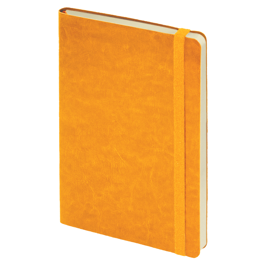 Ежедневник недатированный BOOMER, А5,  оранжевый, кремовый блок в линейку, без обреза