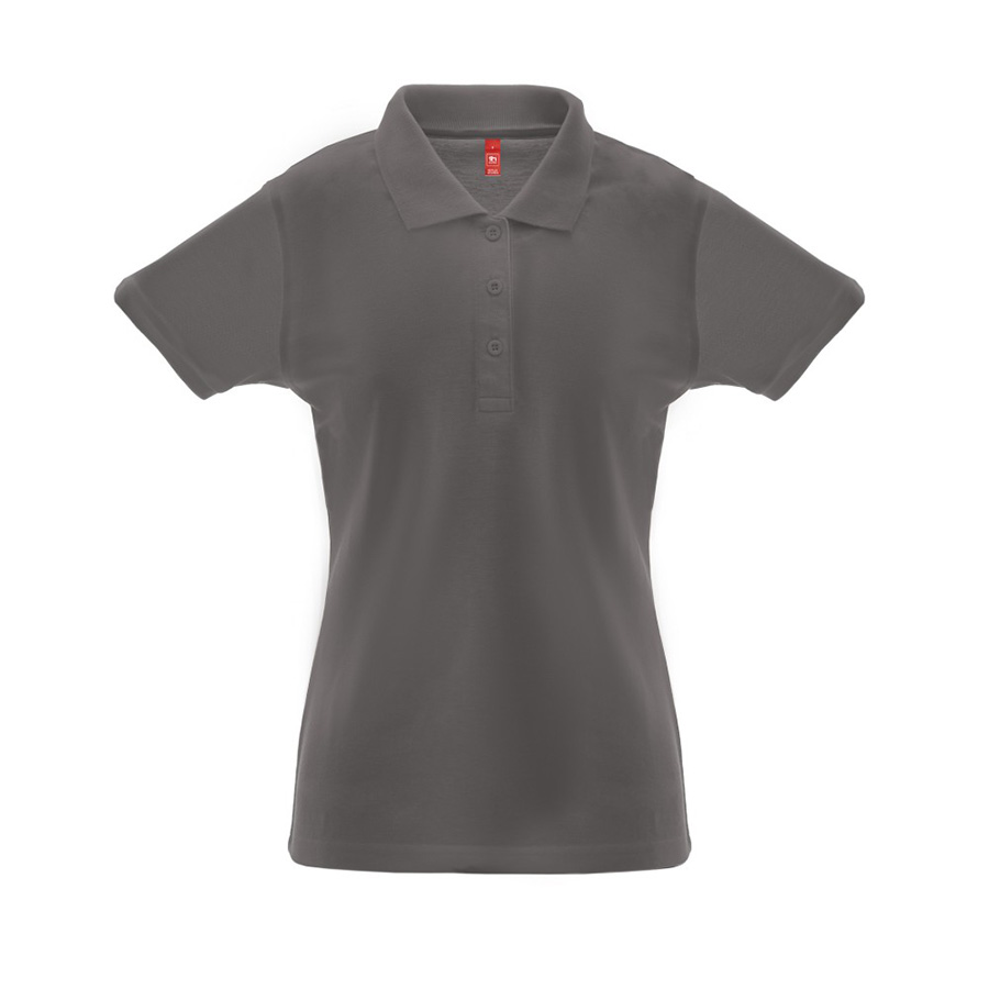 Рубашка-поло женская BERLIN WOMAN, короткий рукав, серый, 2XL, 65% полиэстер, 35% хлопок, плотность 200 г/м2