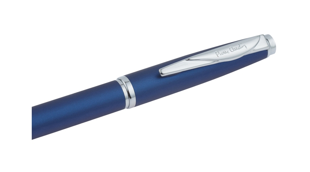 Ручка шариковая Pierre Cardin GAMME Classic с поворотным механизмом, синий матовый/серебро, синий матовый, серебристый