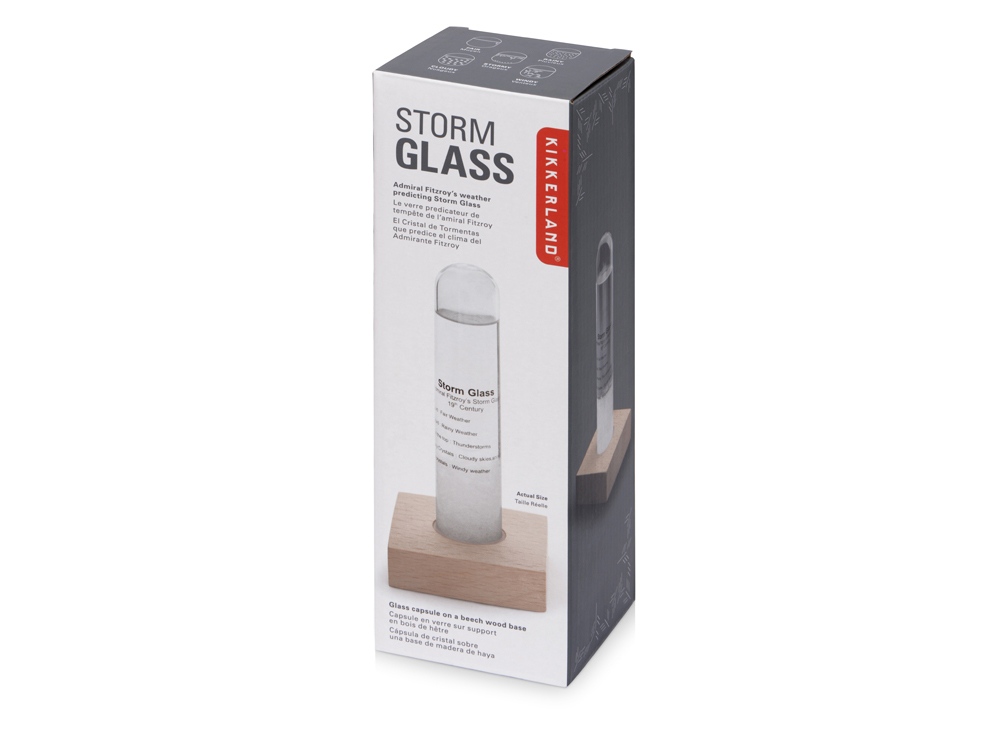 Предсказатель погоды Storm Glass (прозрачный, натуральный)