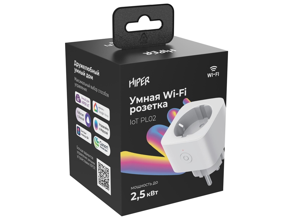 Умная розетка Wi-Fi IoT PL02 (белый)