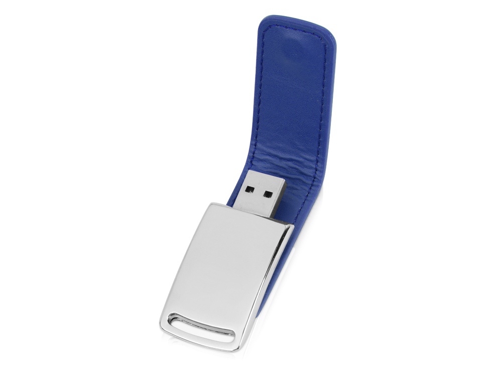 Флеш-карта USB 2.0 16 Gb с магнитным замком Vigo, синий/серебристый, синий, серебристый