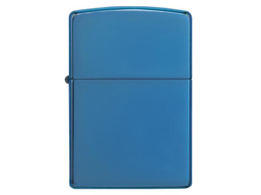 Зажигалка ZIPPO Classic с покрытием Sapphire™, латунь/сталь, синяя, глянцевая, 38x13x57 мм, синий