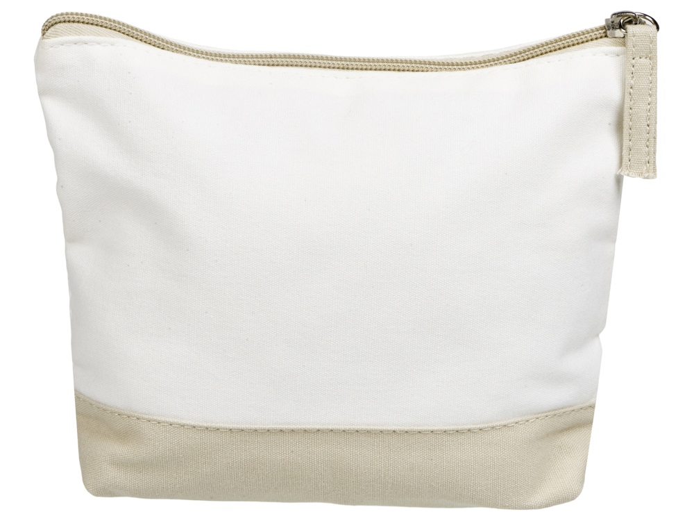Косметичка хлопковая Cotton, белый/бежевый, белый, бежевый