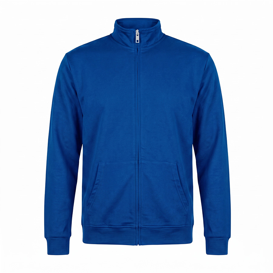 Толстовка унисекс на молнии KINETIC, ярко-синий, 2XL, 50 % хлопок, 50% полиэстер, 260 г/м2