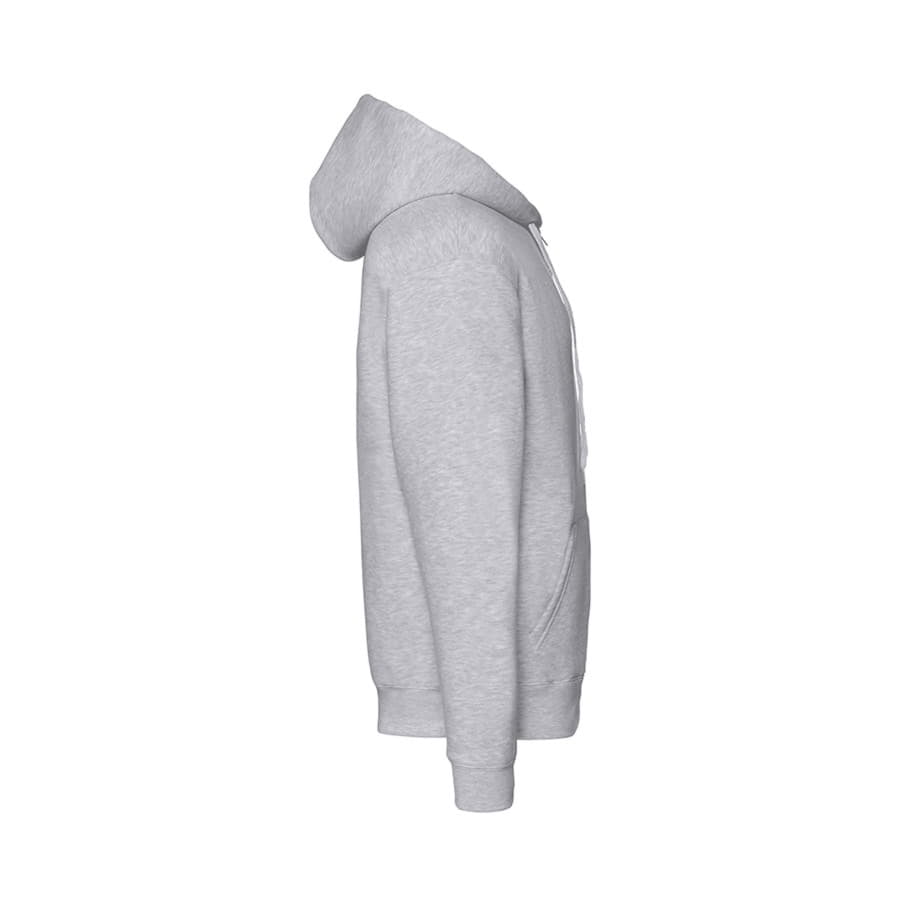 Толстовка мужская "PREMIUM HOODED SWEAT JACKET", серый меланж, 70% х/б, 30% п/э, 260 г/м2