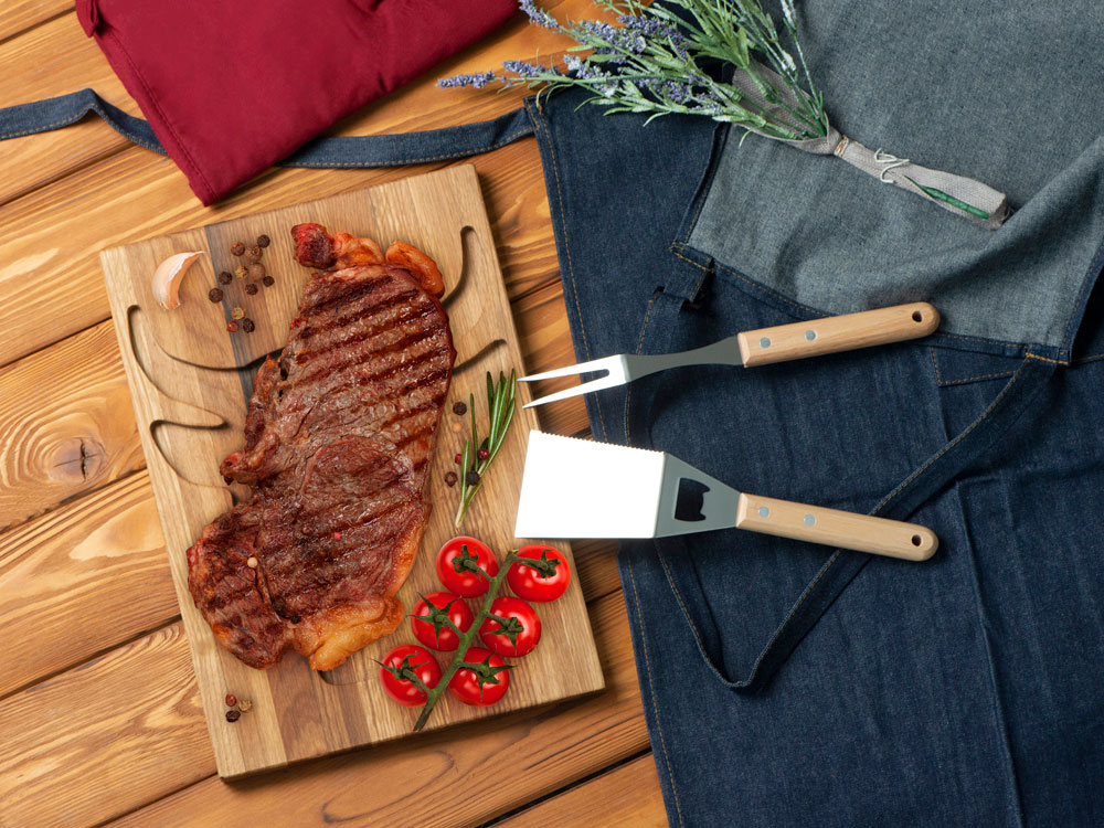 Доска для подачи стейка Brisket (натуральный, коричневый)