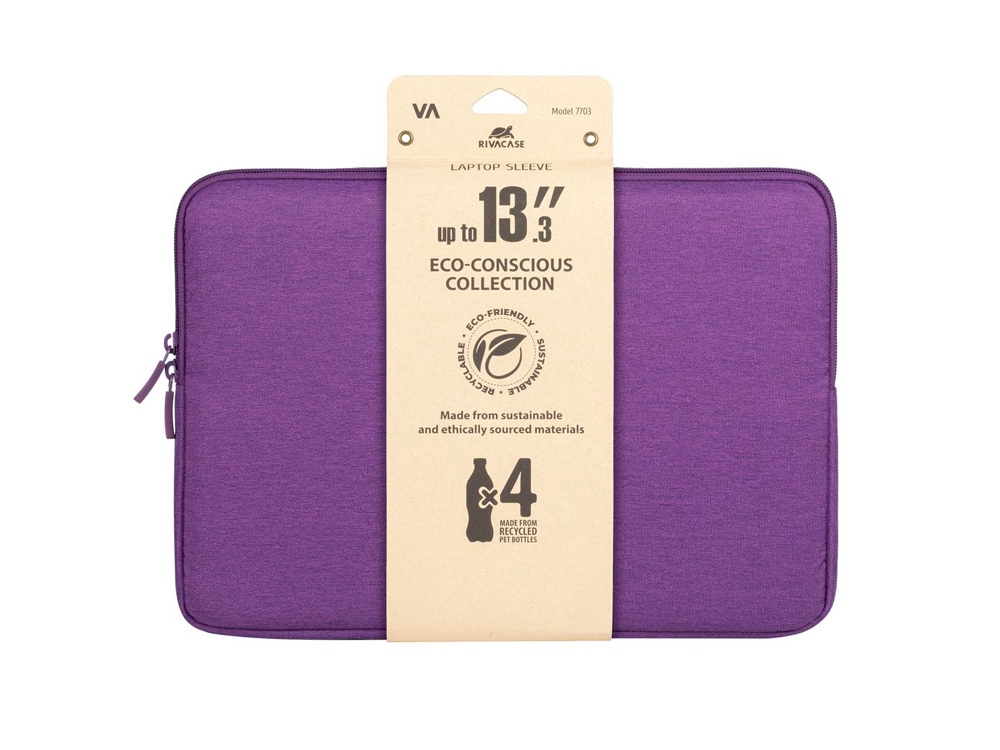 RIVACASE 7703 violet ECO чехол для ноутбука 13.3-14 / 12, фиолетовый