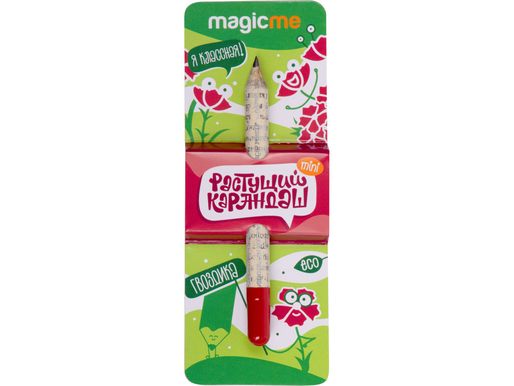 Растущий карандаш mini Magicme (1шт) - Гвоздика, серый, красный