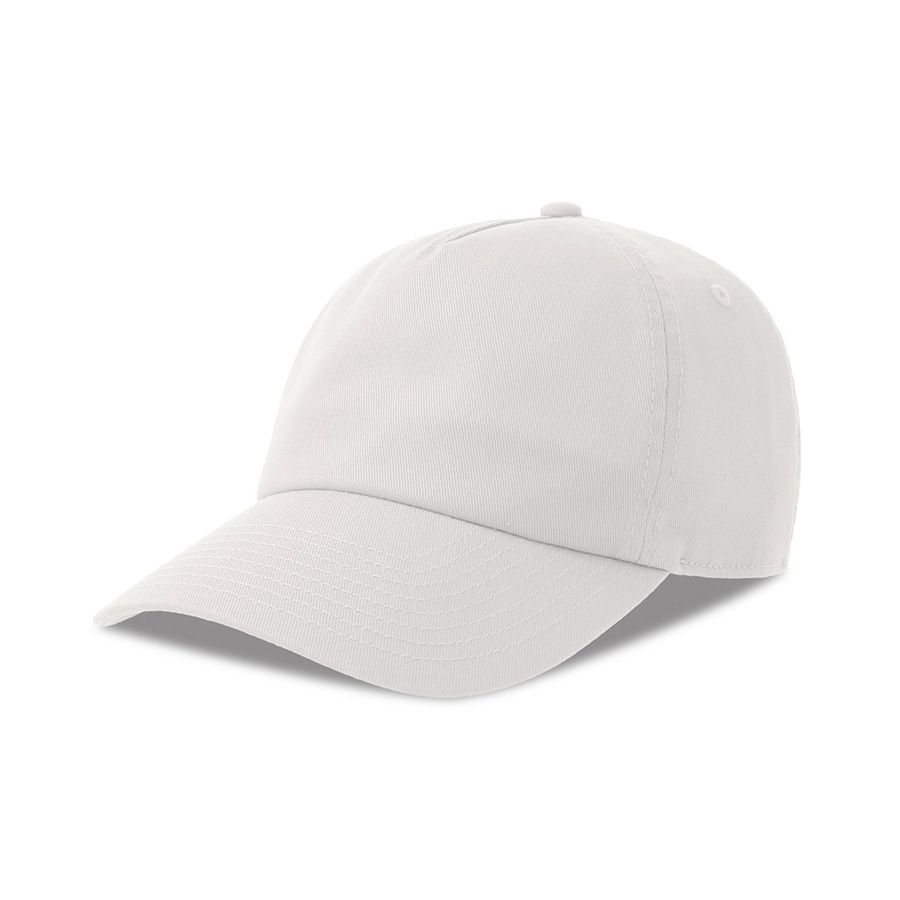 Бейсболка "DAD HAT-S FIVE", 5 клиньев, металлическая застежка, белый, 80% органический хлопок, 20% переработанный хлопок, 270 г/м2