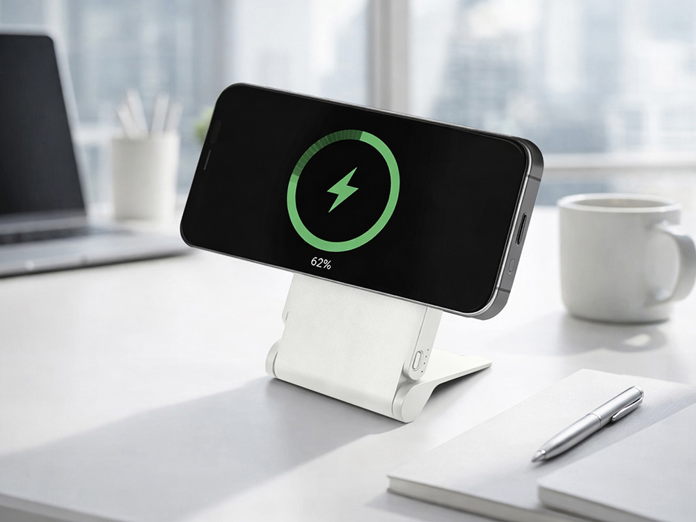 Внешний магнитный аккумулятор MagnIQ, белый, 5000 mAh