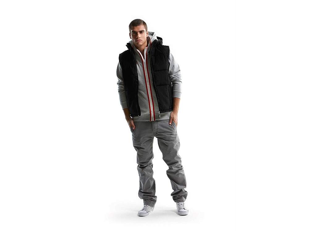 Жилет мужской, Slazenger, черный/золотисто-желтый, черный, золотисто-желтый