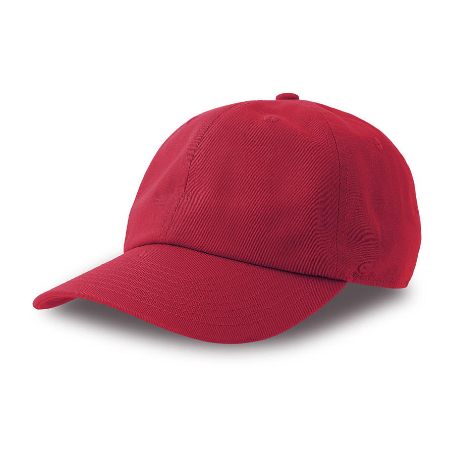 Бейсболка "DAD HAT-S", 6 клиньев, металлическая застежка, красный, 80% хлопок, 20% переработанный хлопок, 270 г/м2