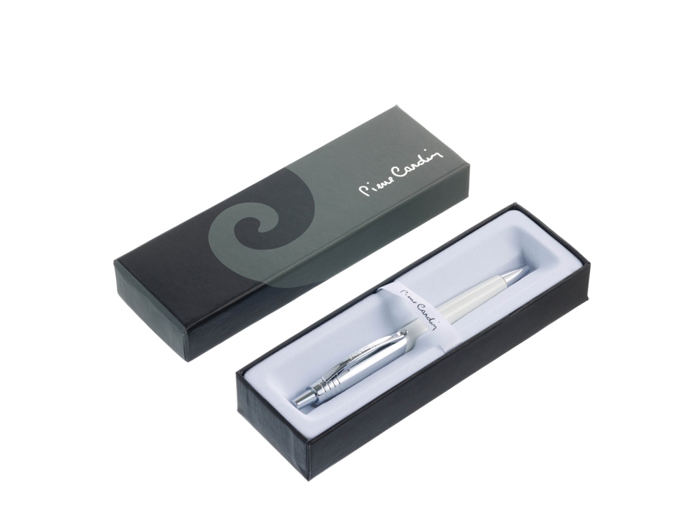 Ручка шариковая Pierre Cardin EASY. Цвет - белый. Упаковка Е-2, белый, серебристый