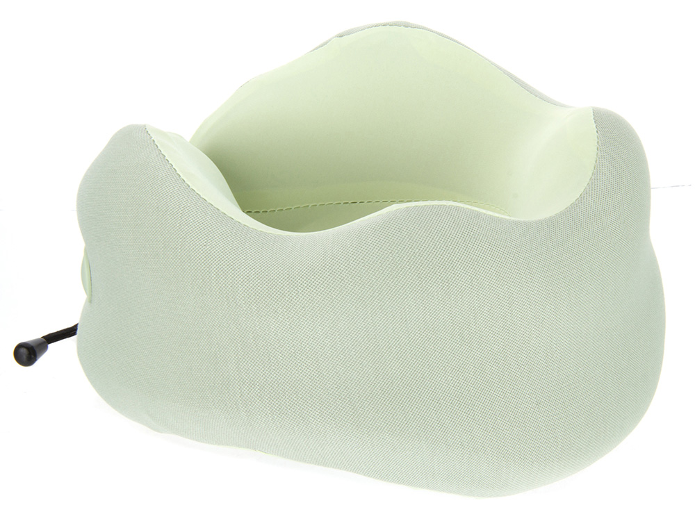 Подушка для путешествий с эффектом памяти Memo Pillow PRO M/L Cuban Green, светло-зеленый, серый