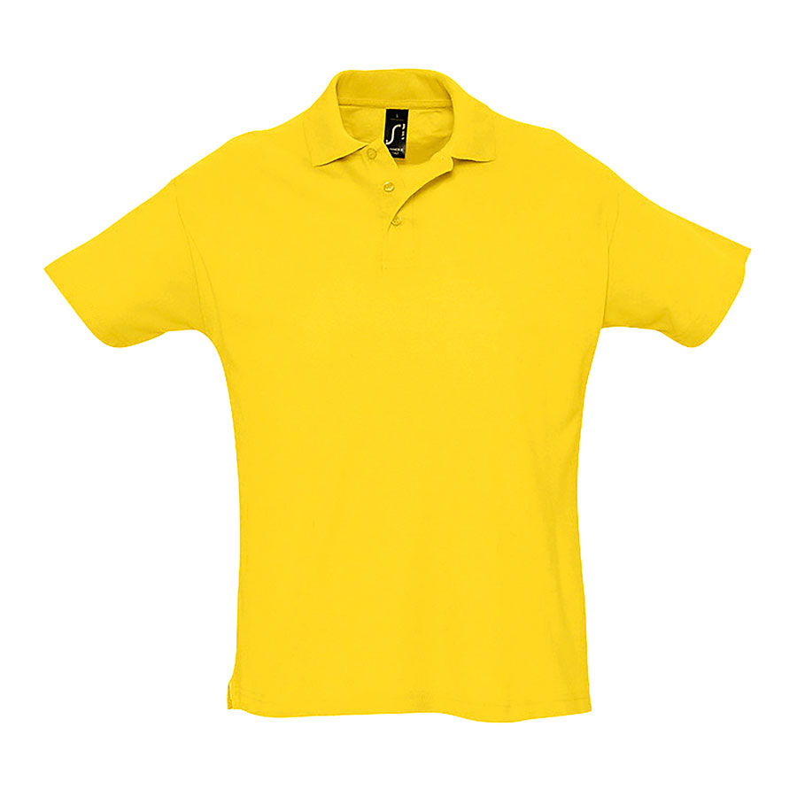 Рубашка поло мужская, короткий рукав, SUMMER II, жёлтый, 2XL, 100% хлопок, 170 г/м2