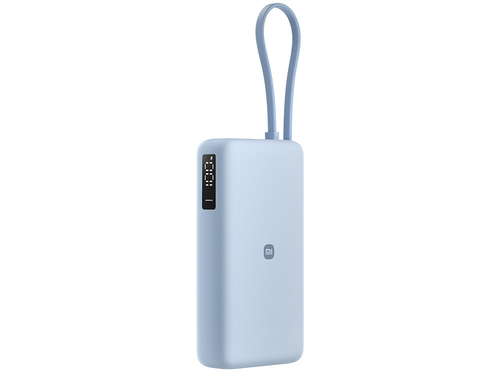 Внешний аккумулятор со встроенным кабелем Xiaomi 67W Power Bank 20000 (Integrated Cable) Ice Blue, голубой