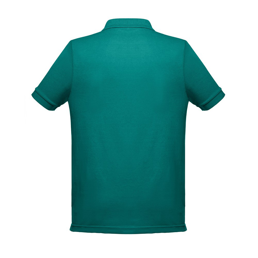 Рубашка-поло мужская BERLIN, к/р, тёмно-зелёный, 65% полиэстер, 35% хлопок, плотность 200 г/м2
