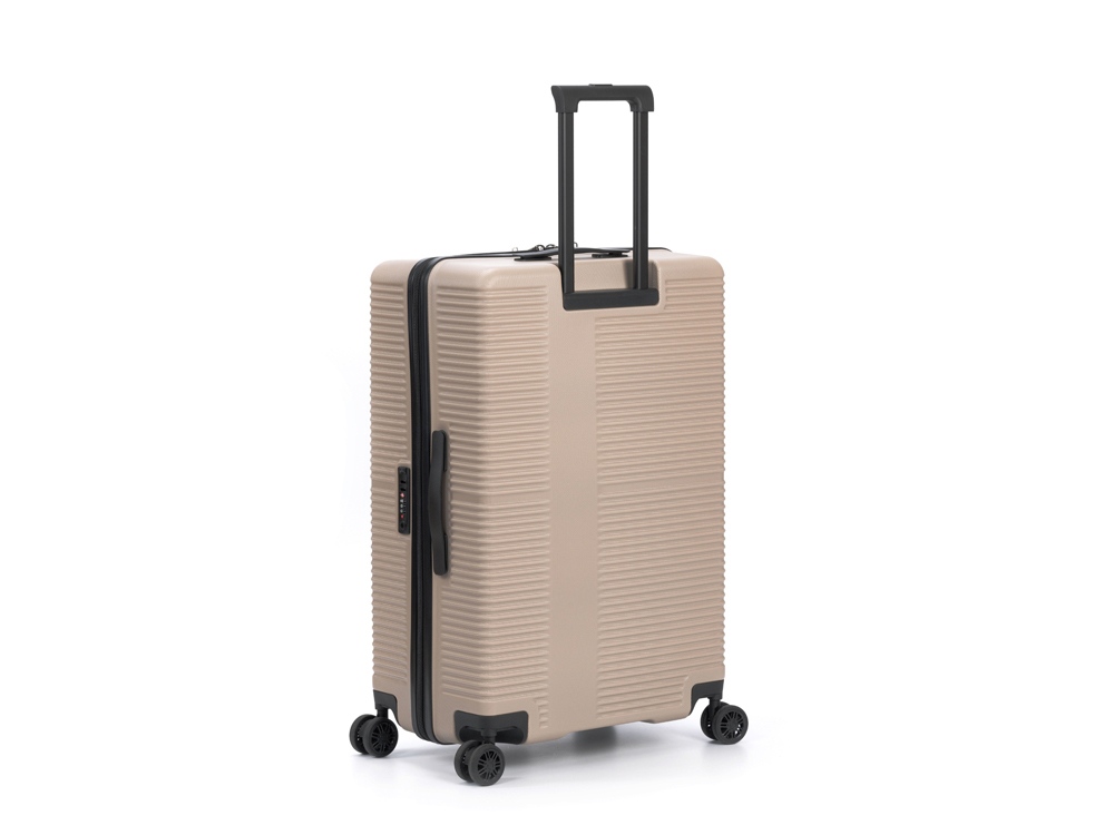 Чемодан TORBER ЭЛЬТОН, песочный, ABS-пластик, 47 х 29 х 78 см, 96 л, бежевый